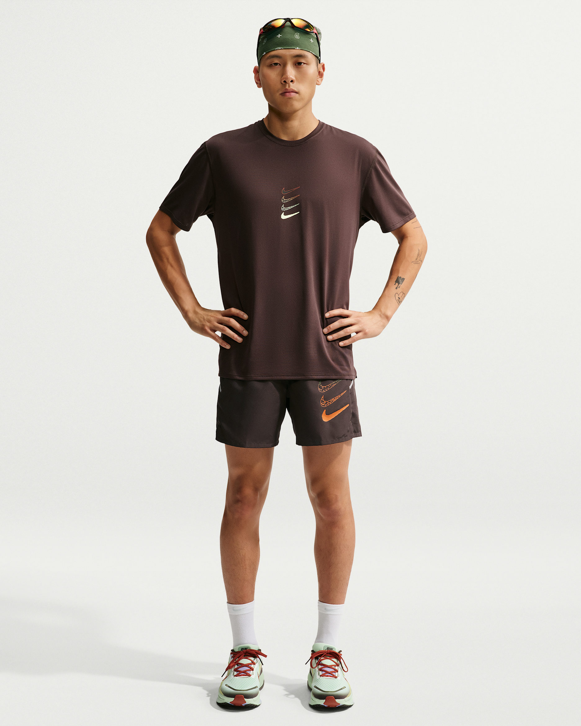 Nike Miler Men's Dri-FIT 12.5cm (Approx.) Brief-Lined Running Shorts - Tar