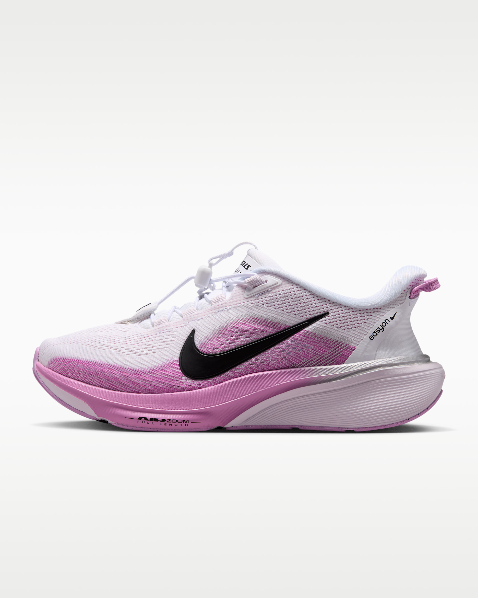 Nike Pegasus 42 EasyOn Women's Road-Running Shoes - White/Light Magenta/Bleached Lilac/Black