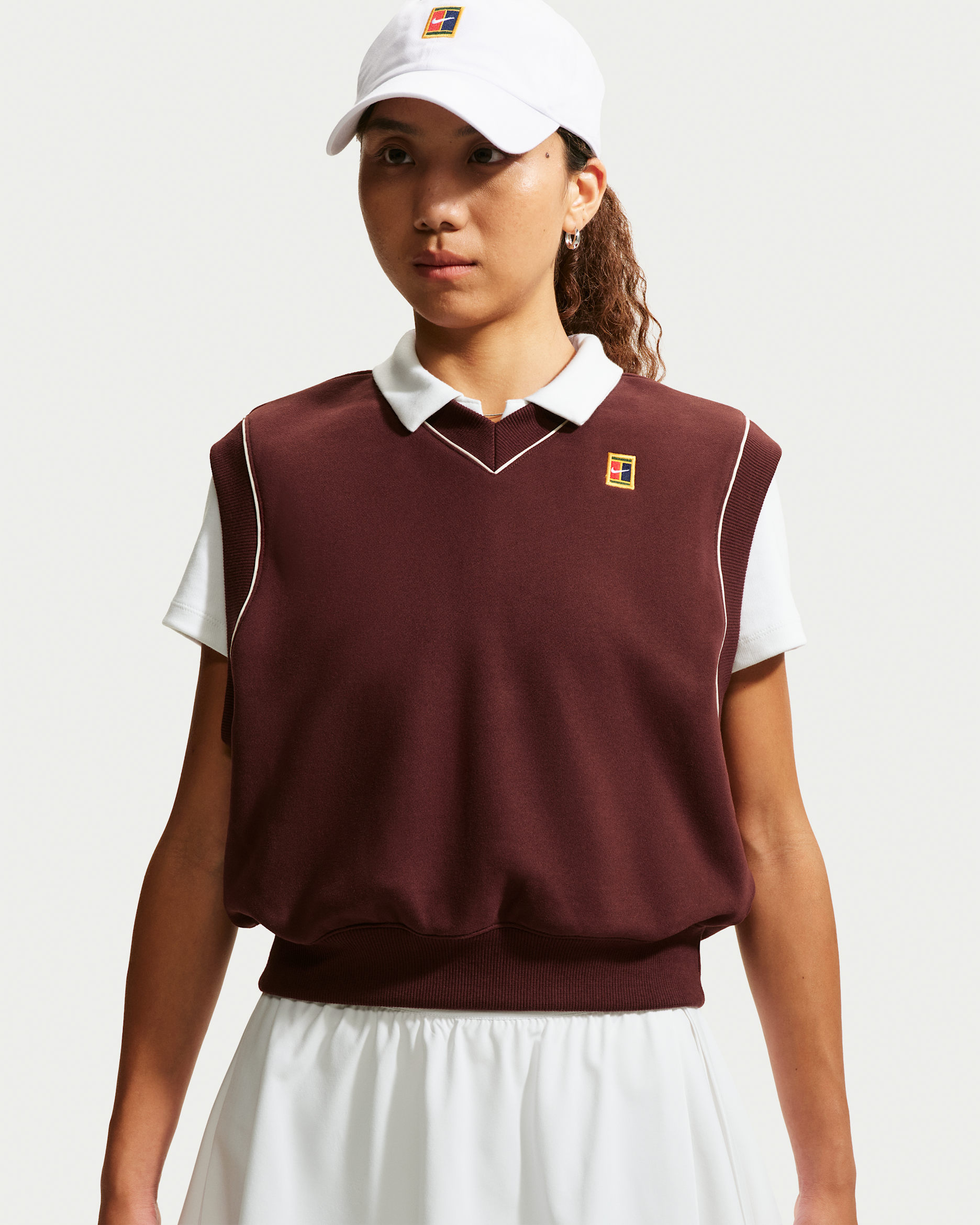 NikeCourt Court Collection Women's Fleece Tennis Vest - Mystic Dates