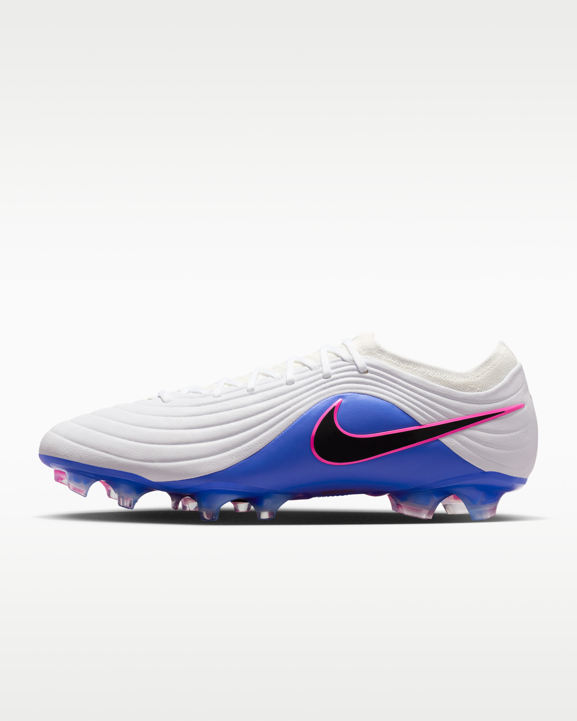 Nike Tiempo Maestro Elite Firm-Ground Low-Top Football Boots - White/Racer Blue/Pink Blast/Black