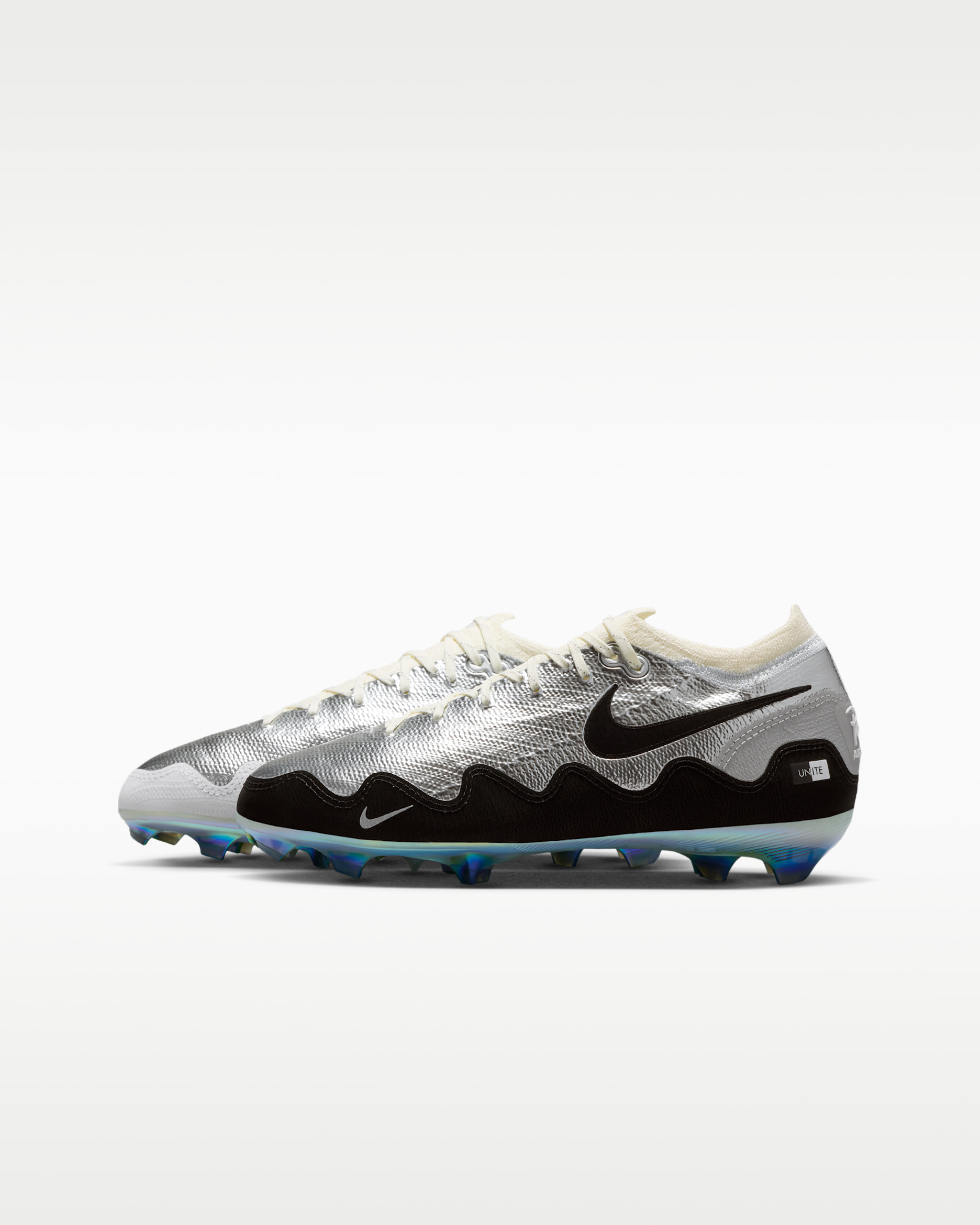 Nike Jr. Mercurial Vapor 16 Elite x Patta Older Kids' Firm-Ground Low-Top Football Boots - Chrome/White/Black