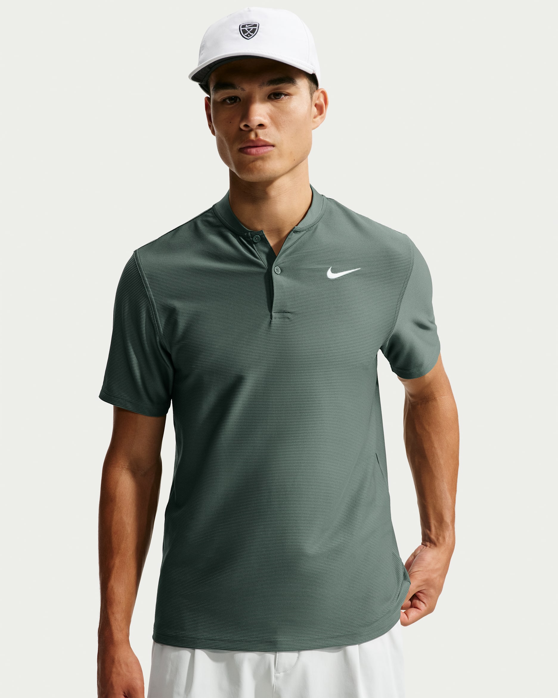 Nike Velocity Men's Dri-FIT Golf Polo - Camo Green/White