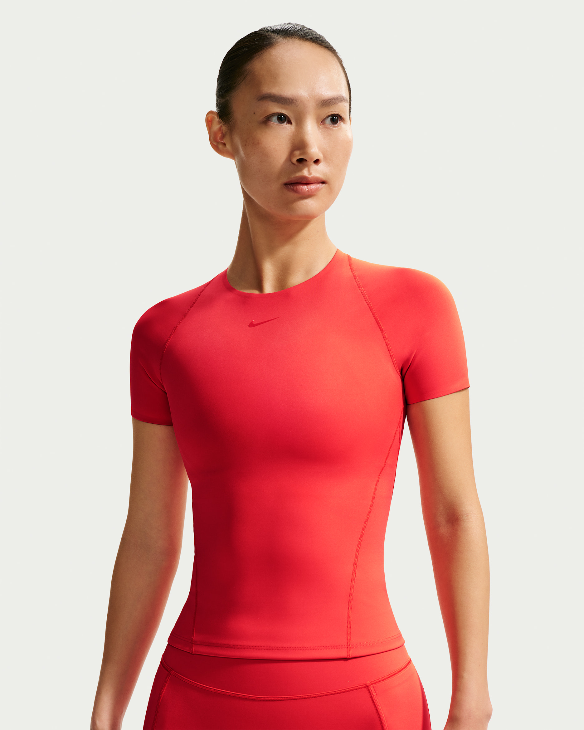 Nike Universa Women's Dri-FIT Short-Sleeve Top - Light Crimson/University Red/University Red