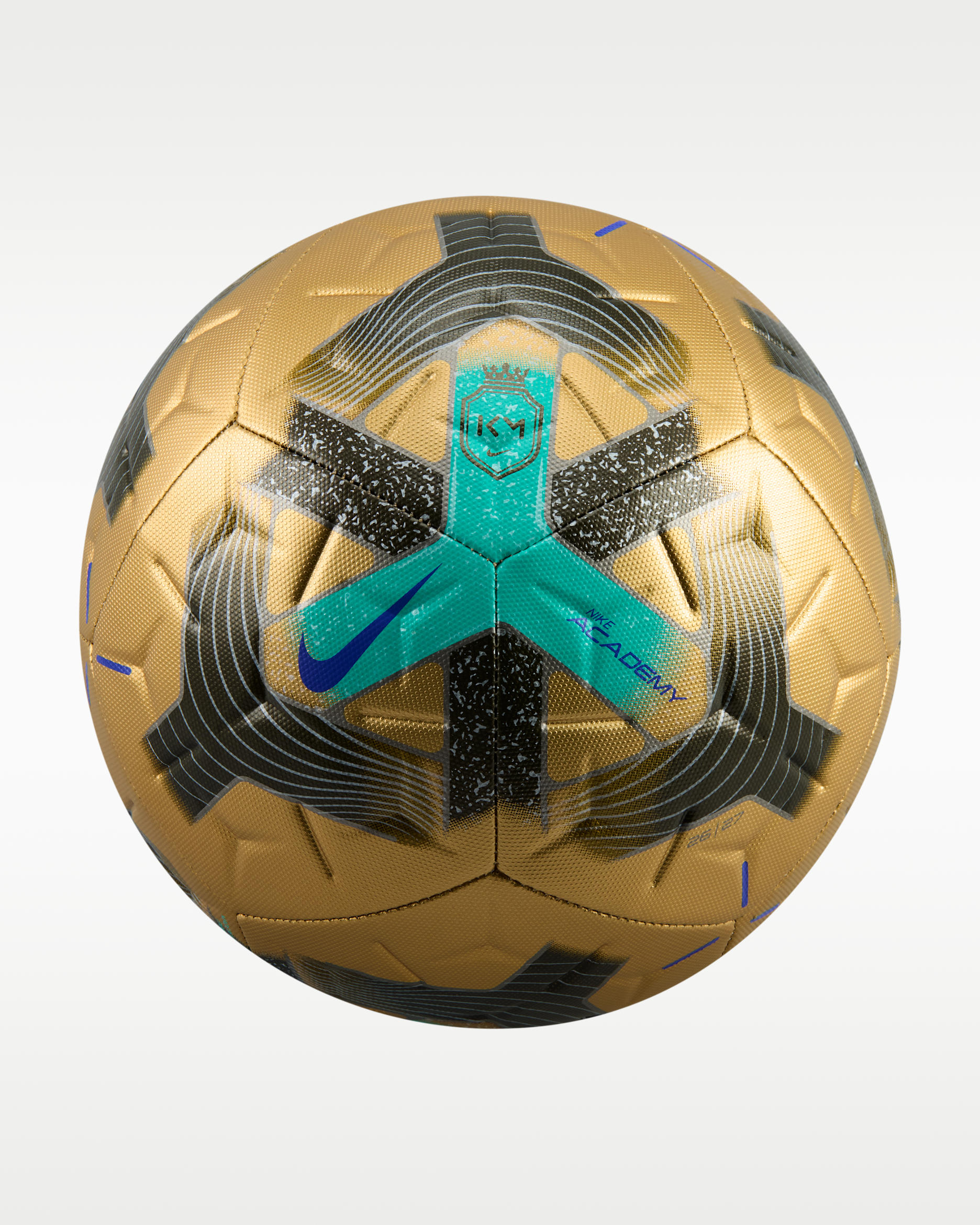 Nike Academy "Kylian Mbappé" Football - Metallic Gold/Clear Jade/Dark Hazel/Persian Violet