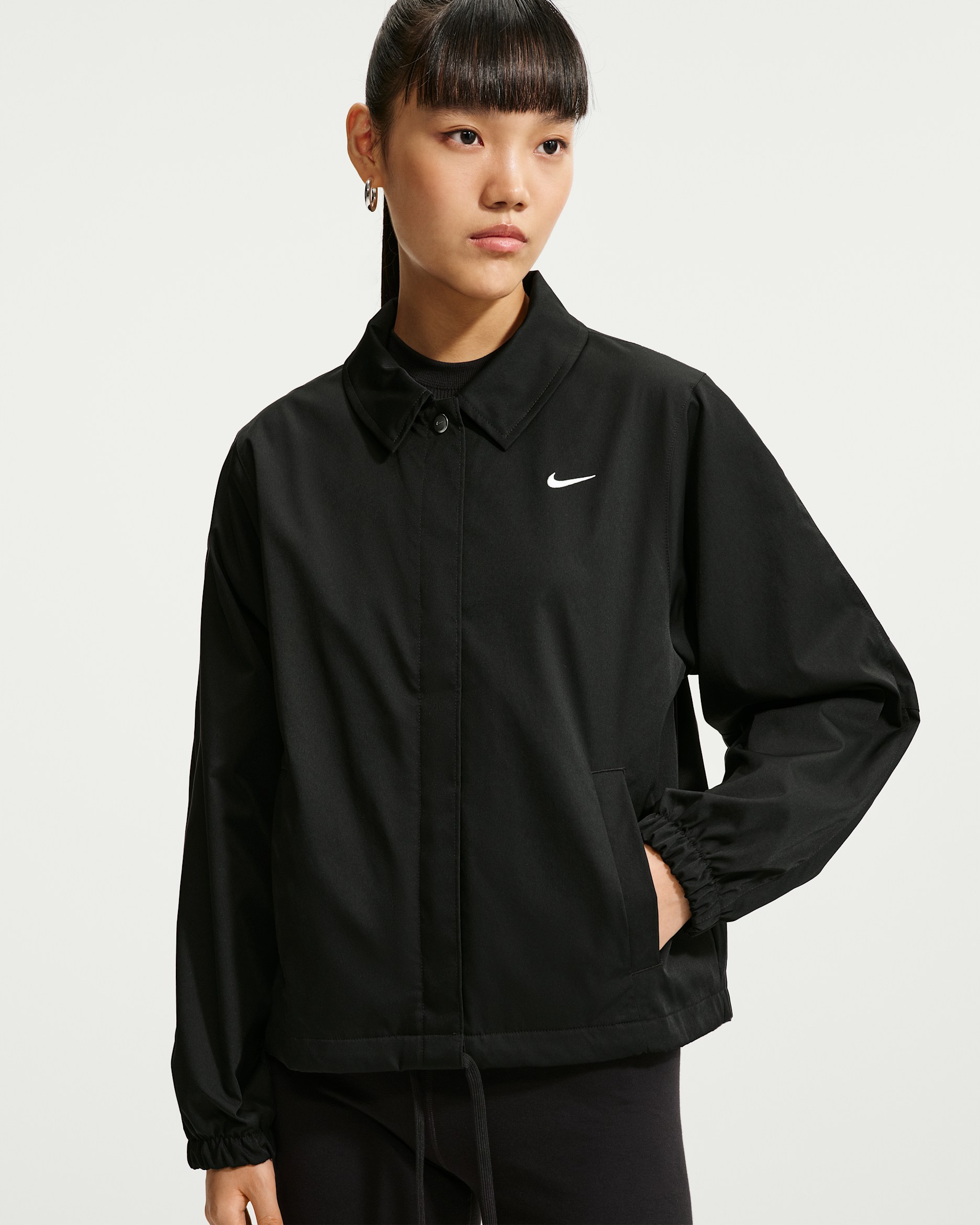 Nike Sportswear Women's Loose Coaches Jacket - Black/Sail
