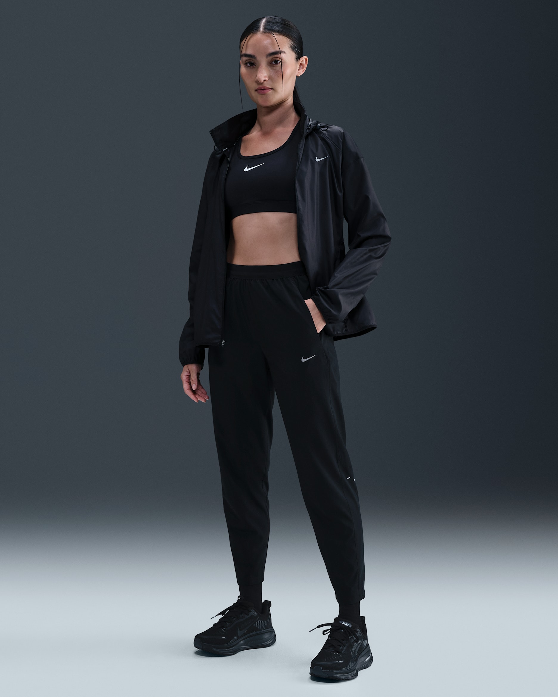 Nike Tempo Women's Dri-FIT Mid-Rise 7/8 Running Trousers - Black