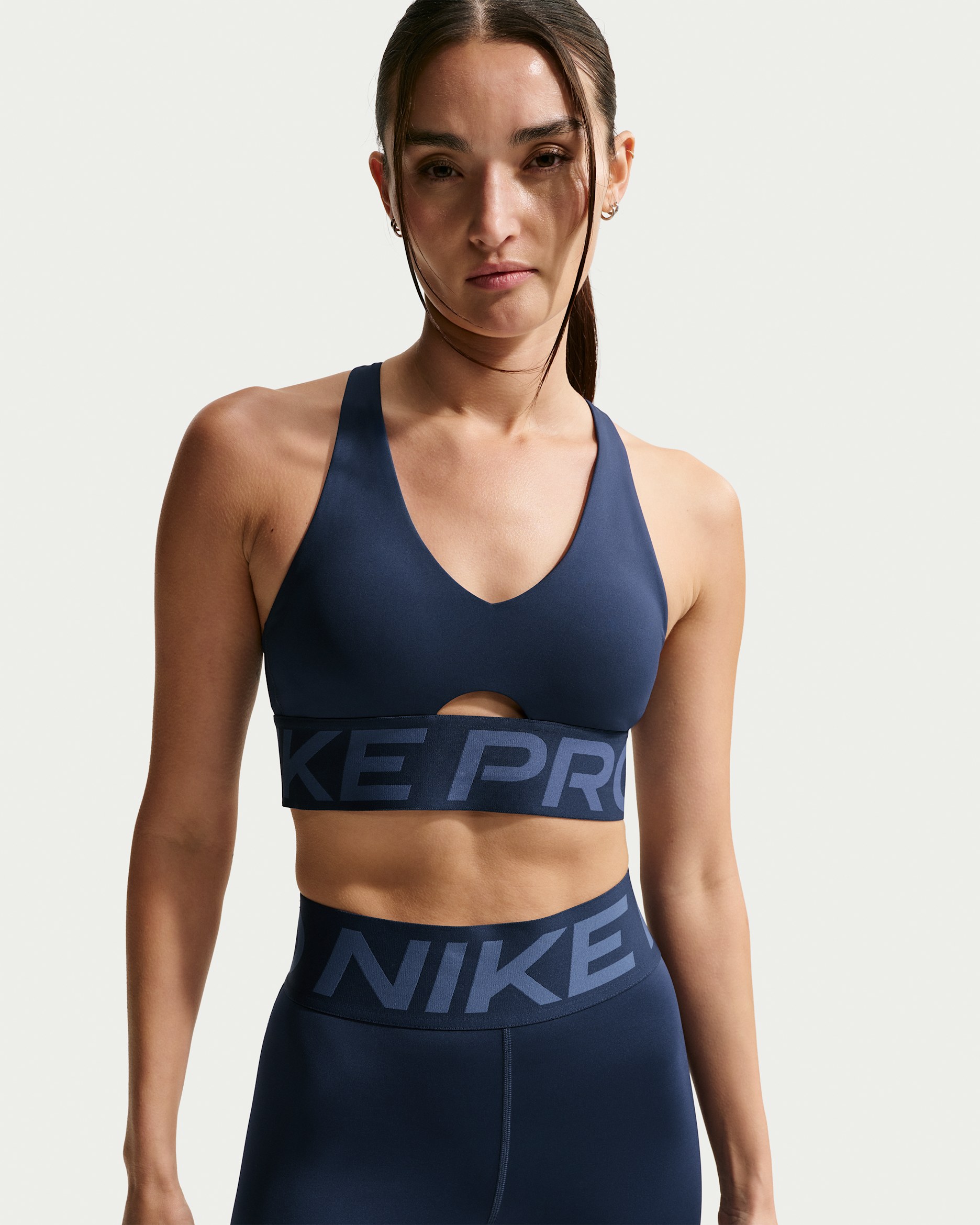 Nike Pro Sculpt Women's Medium-Support Padded Sports Bra - Midnight Navy/Mystic Navy/White