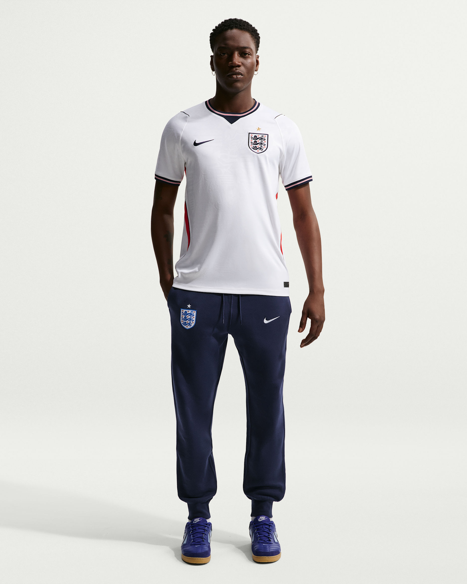 England Club Men's Nike Football Joggers - Midnight Navy/White