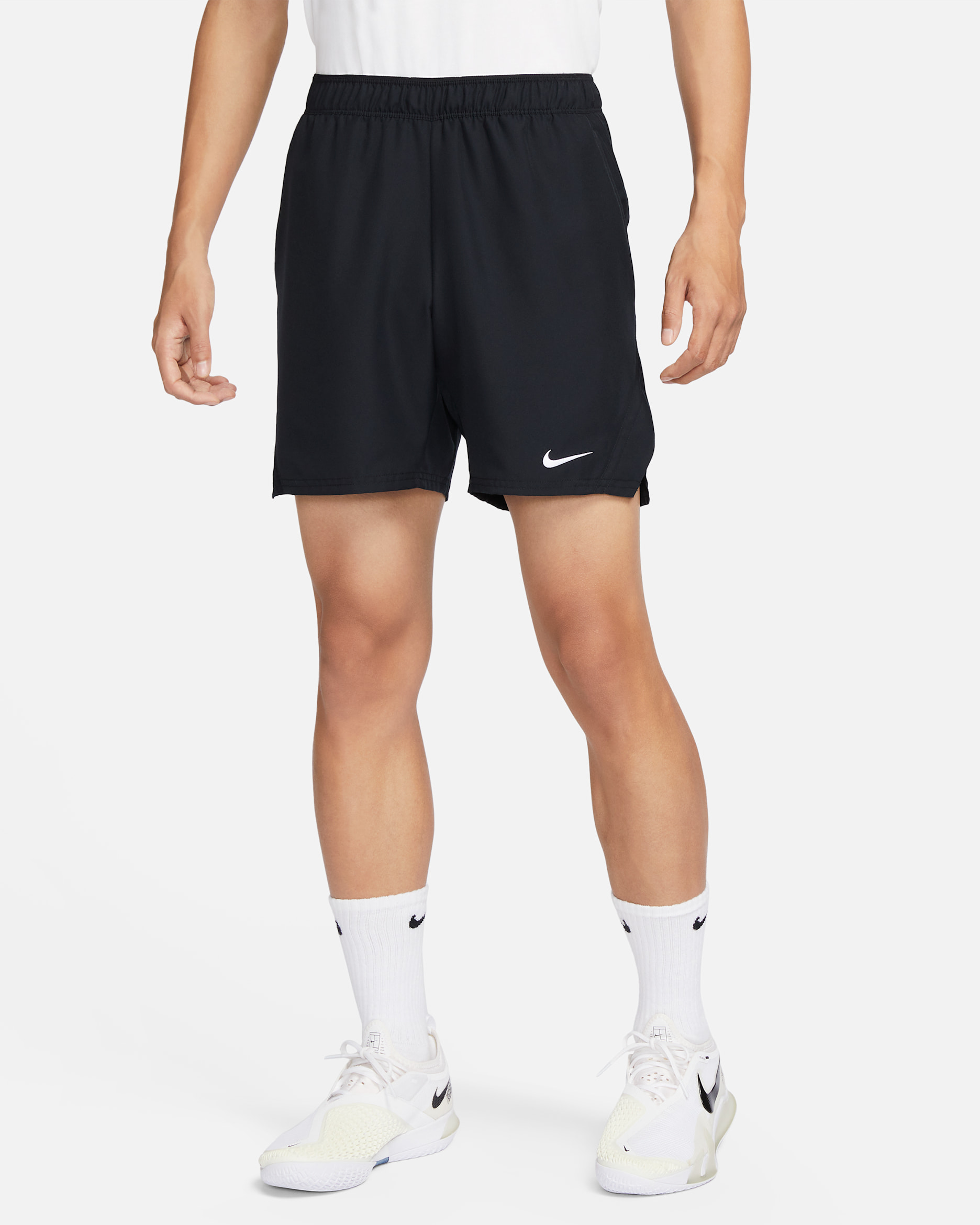 NikeCourt Victory Men's Dri-FIT 18cm (approx.) Tennis Shorts - Black/White