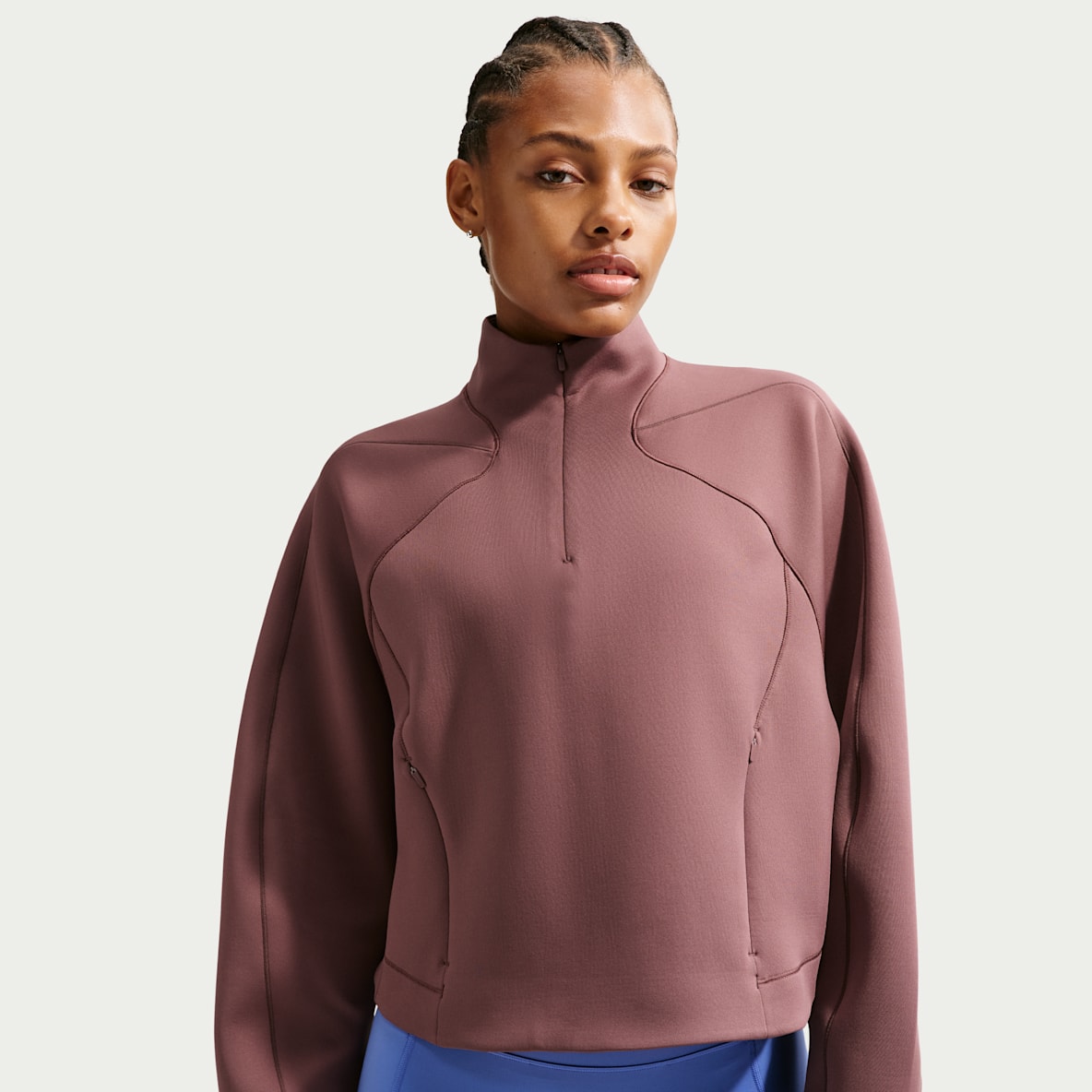 Nike Universa Playera Dri-FIT con cierre de 1/4 para mujer