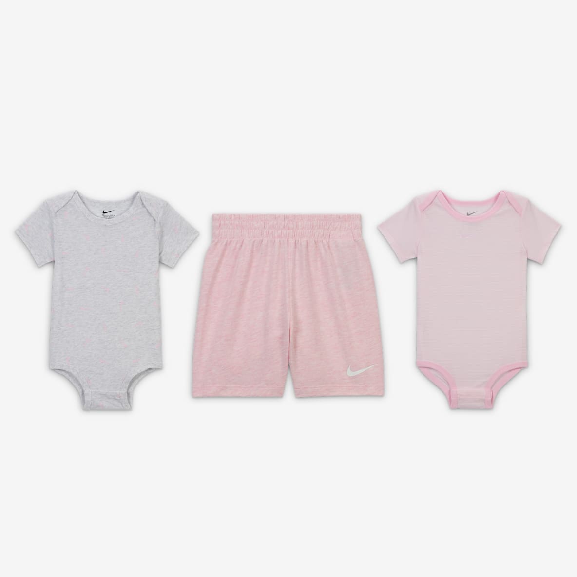Nike Essentials Baby 3-Piece Striped Swooshfetti Set