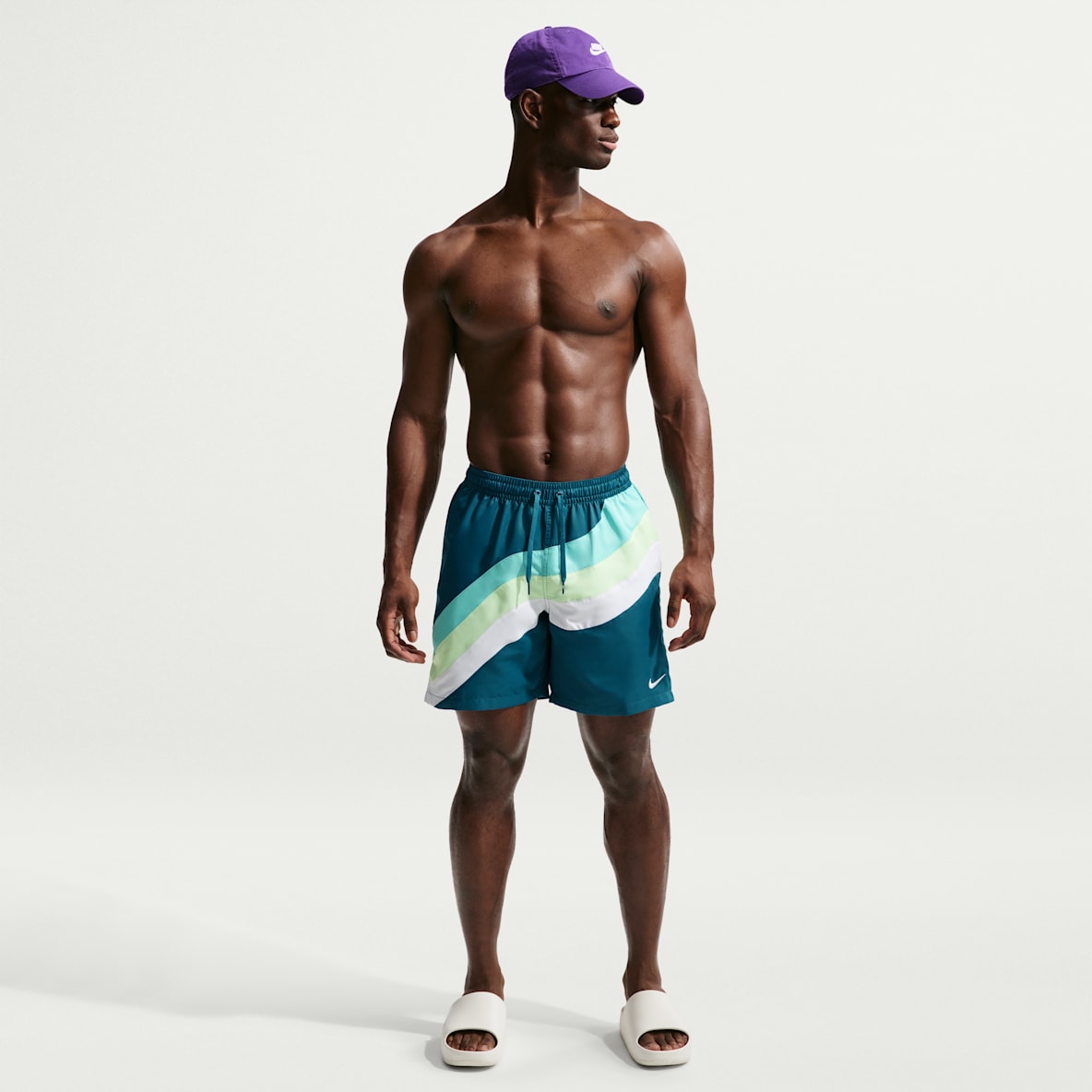 Nike Swim Breaker Shorts de playa o alberca con forro completo de 18 cm para hombre