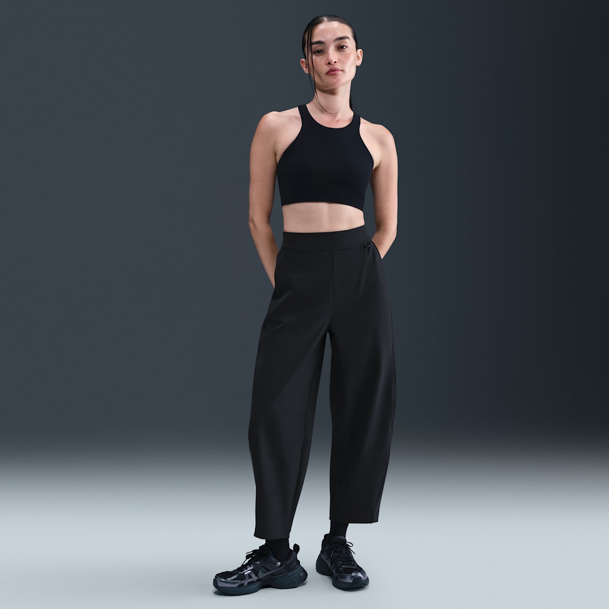 Nike 24.7 PerfectStretch Women's Dri-FIT High-Waisted Loose Barrel-Leg Trousers