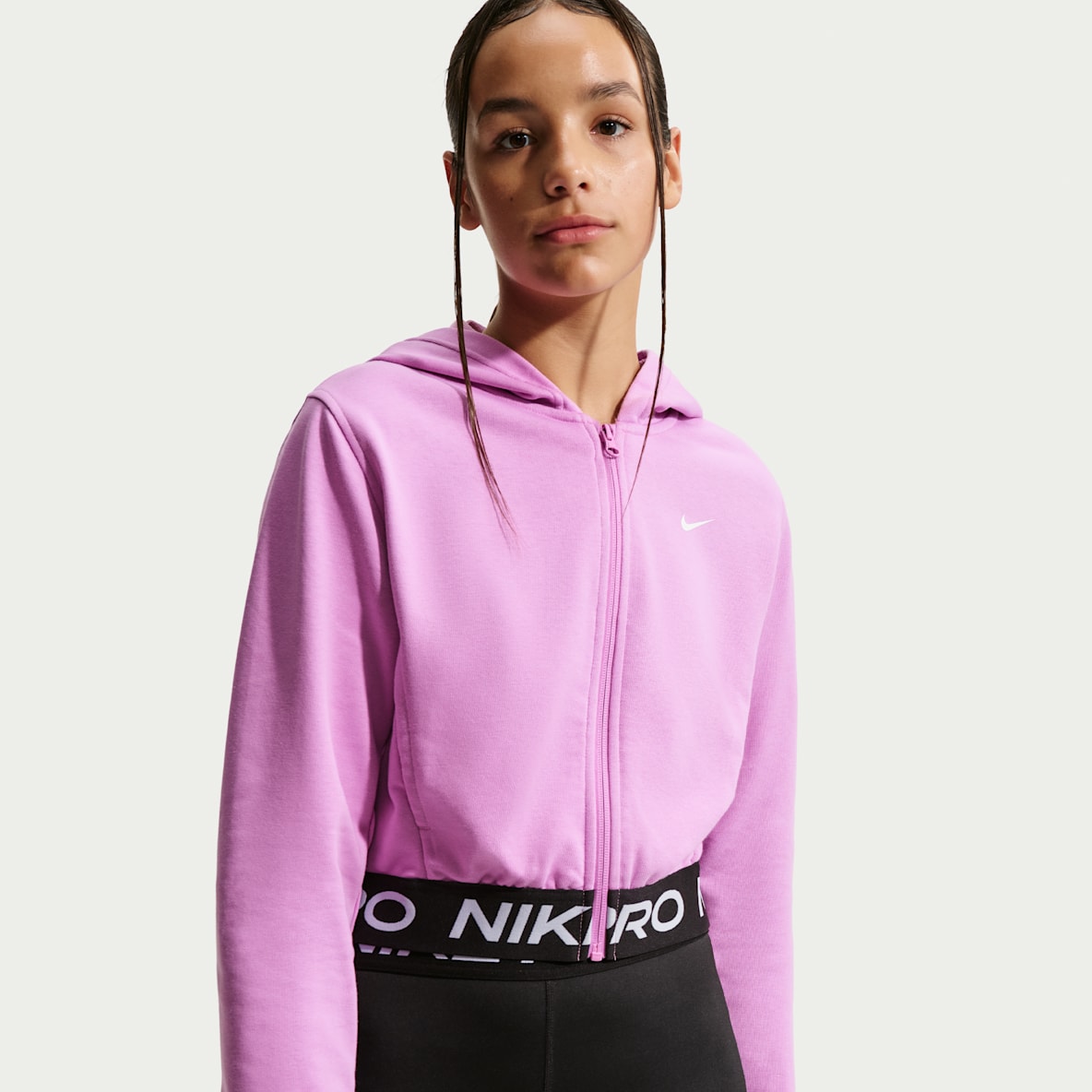 Nike Pro Fleece Older Kids' (Girls') Dri-FIT Full-Zip Hoodie
