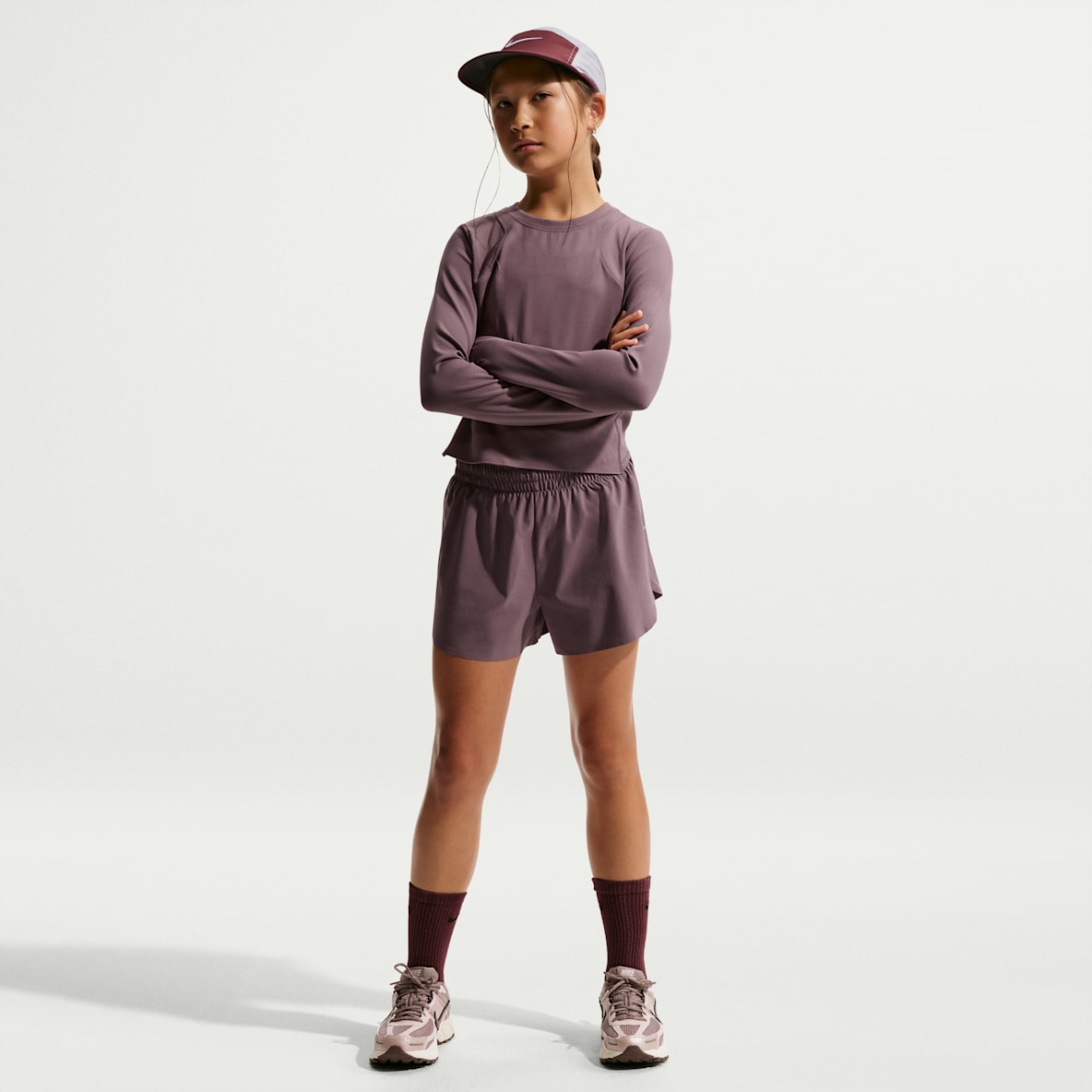 Nike MAVN Short de running déperlant taille mi-haute Dri-FIT 8 cm pour fille