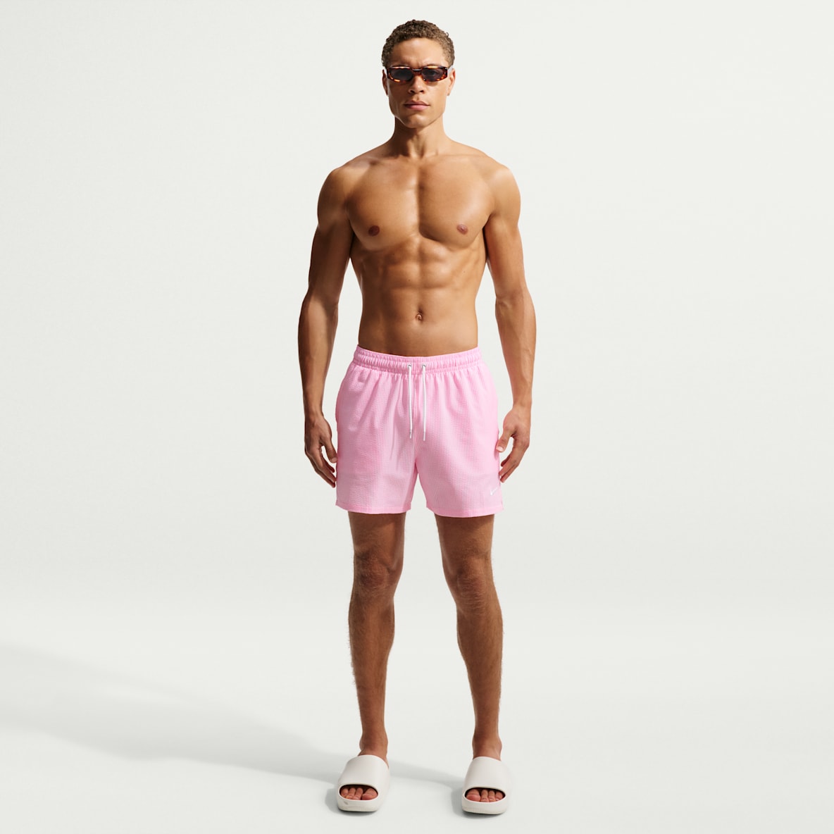Nike Swim Breaker Shorts de playa o alberca con forro de ropa interior de 13 cm con textura ondulada para hombre
