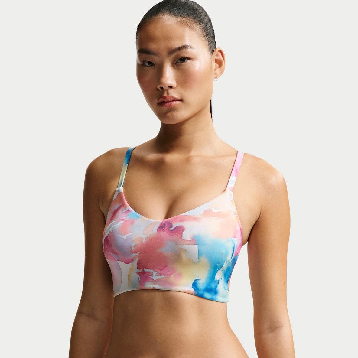 Nike Swim Midkini con cuello en V para mujer