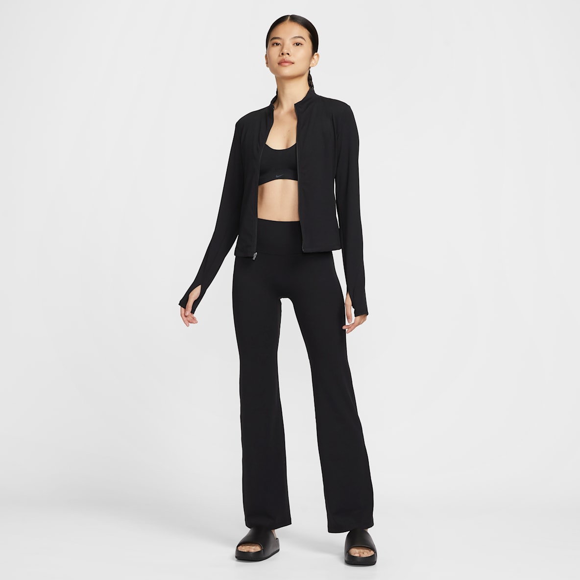 Nike Zenvy Women's High-Waisted Flared Leggings with No Front Seam