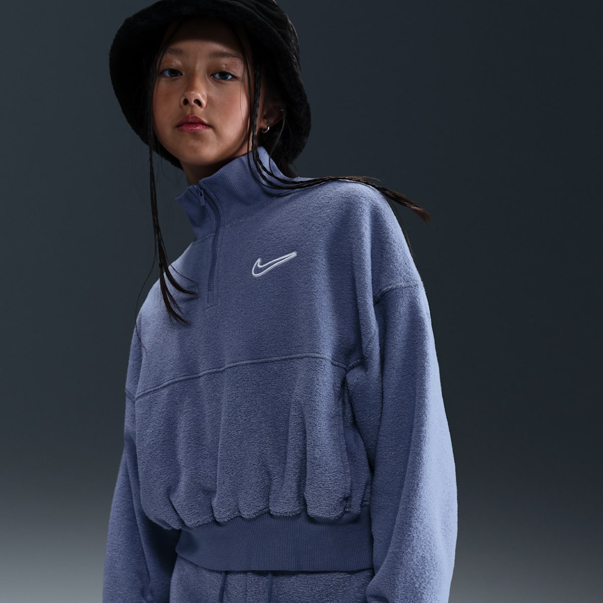 Nike Sportswear Big Kids' (Girls') Long-Sleeve Fleece Top