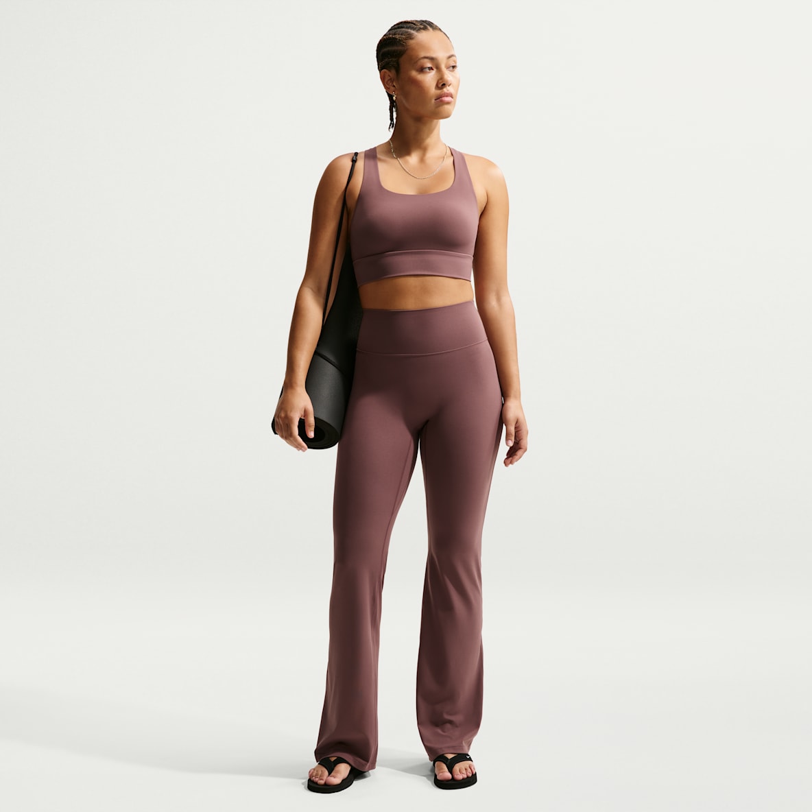 Nike Zenvy Women's High-Waisted Flared Leggings with No Front Seam