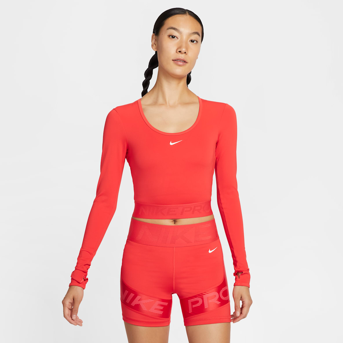 Nike Pro Women's Dri-FIT Cropped Long-Sleeve Top