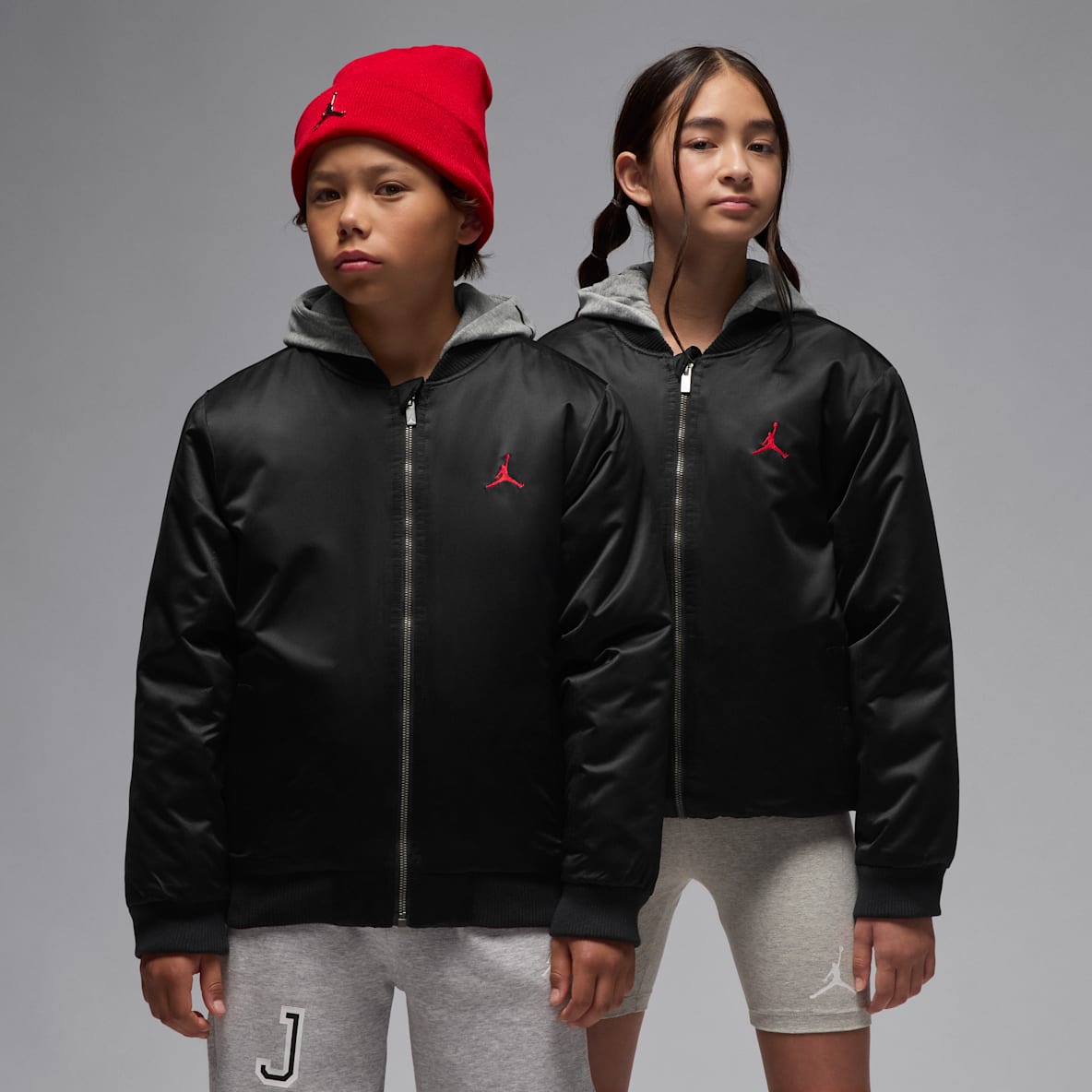 Jordan Big Kids' Big Logo Hooded Bomber Jacket