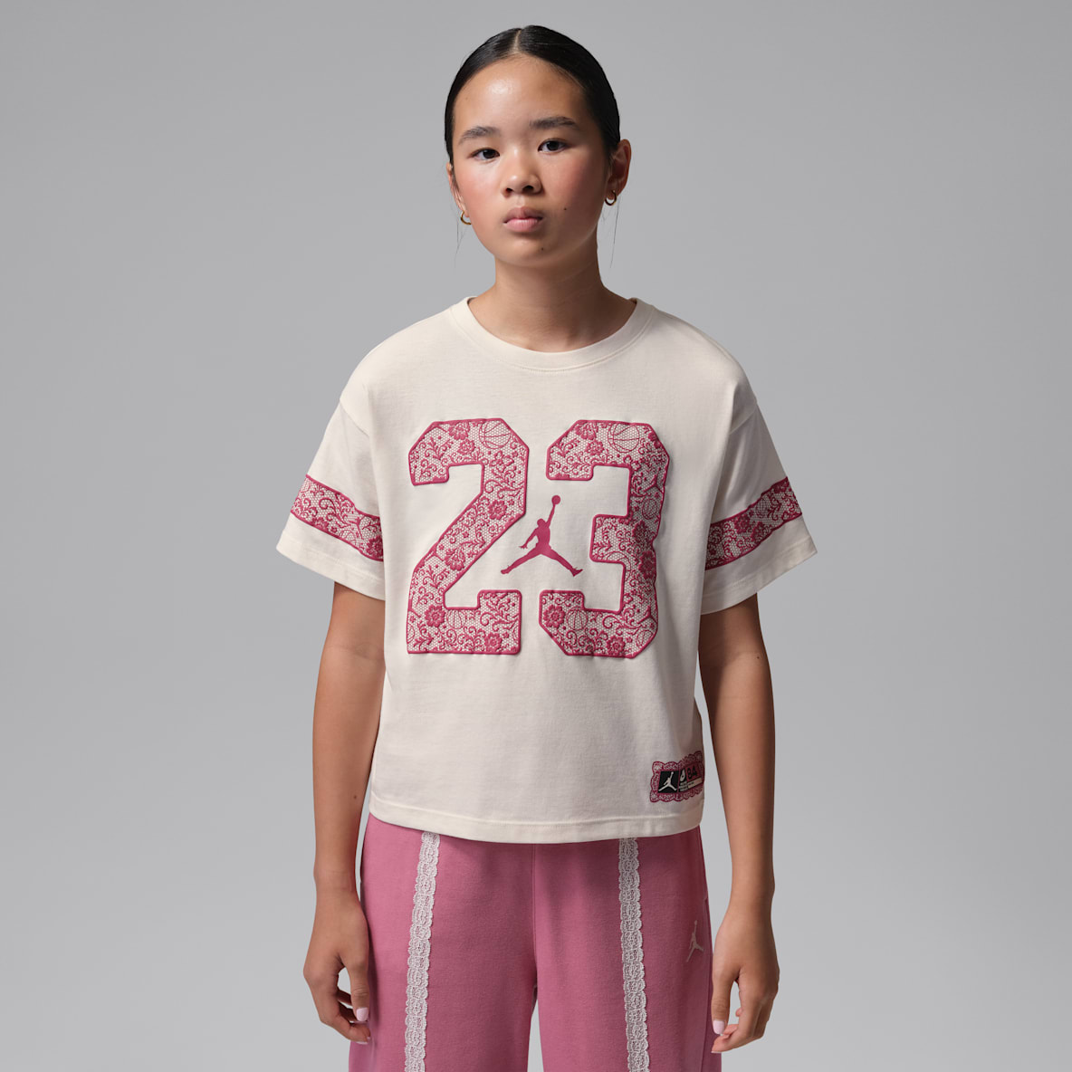 Jordan Big Kids' Floral Lace T-Shirt