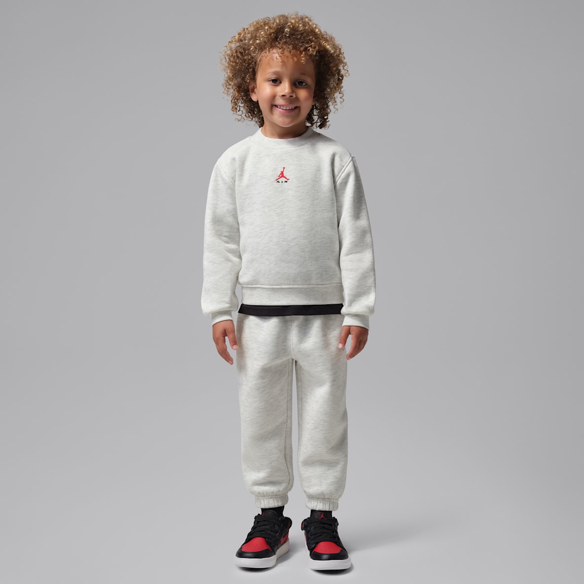 Jordan Brooklyn Fleece Conjunto de 2 piezas con sudadera de cuello redondo infantil