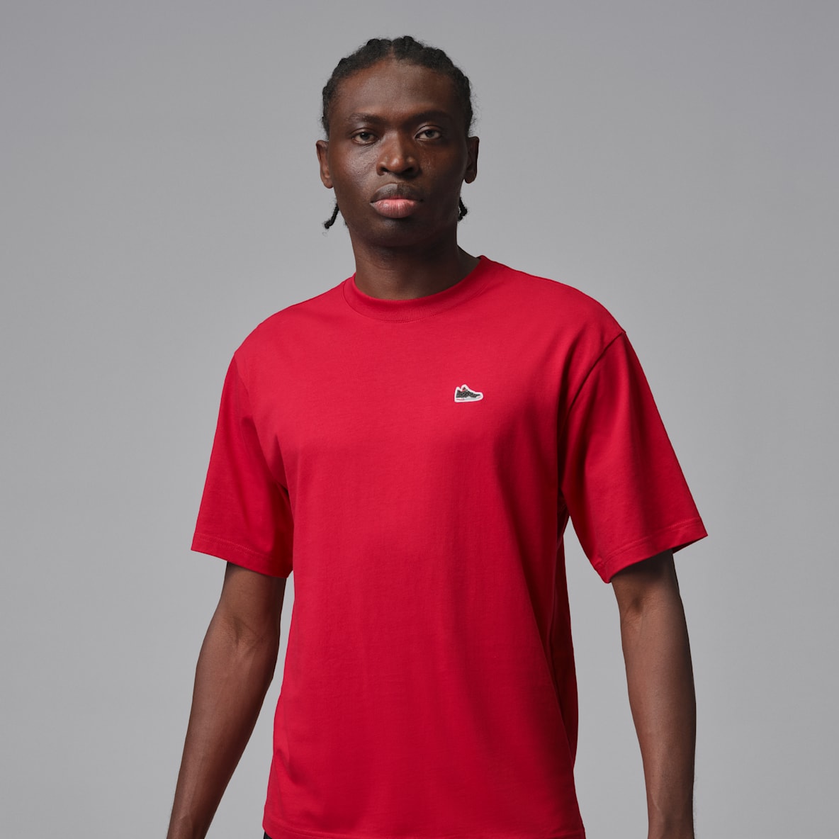 Jordan Playera con parche de tenis para hombre