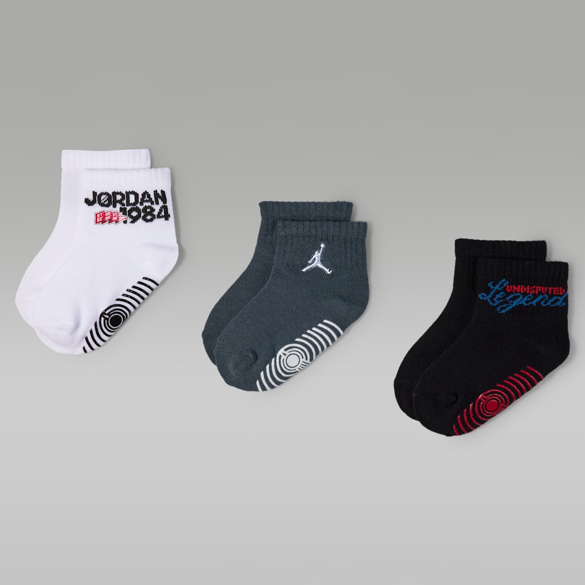 Jordan Calcetines de agarre Americana para bebé e infantil (3 pares)
