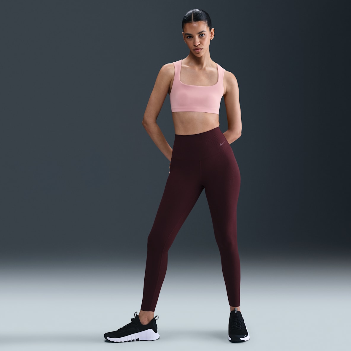 Nike Zenvy Rib Leggings de tiro alto de 7/8 para mujer