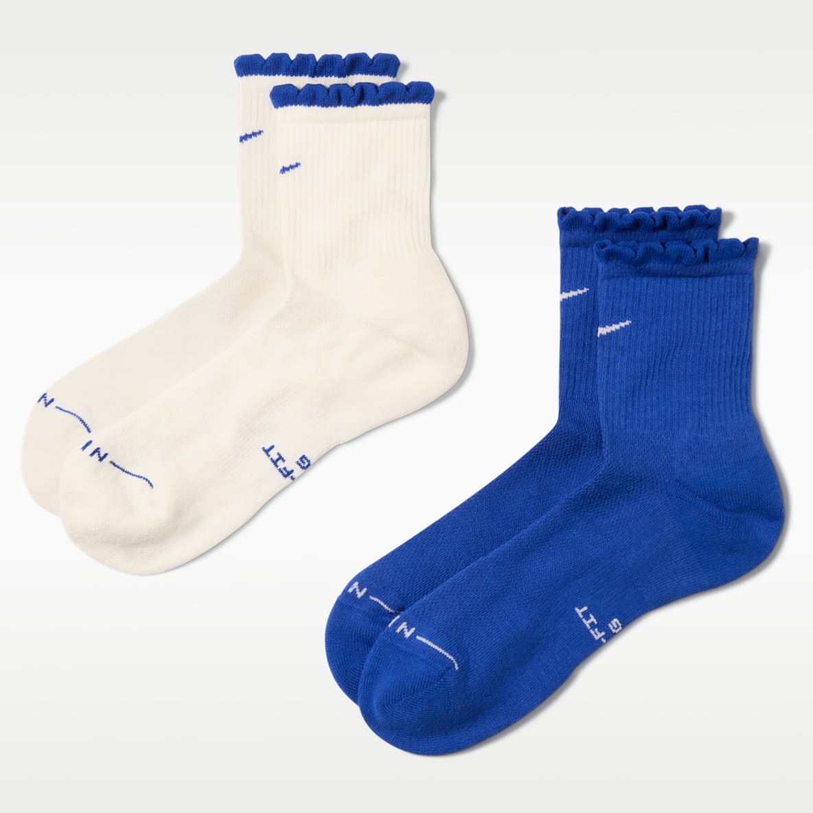 Nike Everyday Elevated Scallop Micro-Crew Socks (2 Pairs)