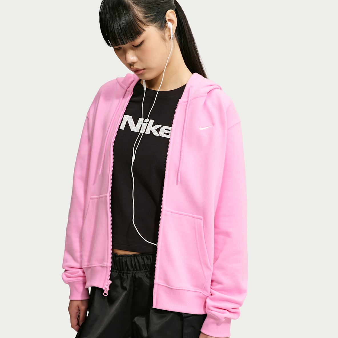 Nike Studio Fleece Lightweight Sudadera con gorro de cierre completo para mujer