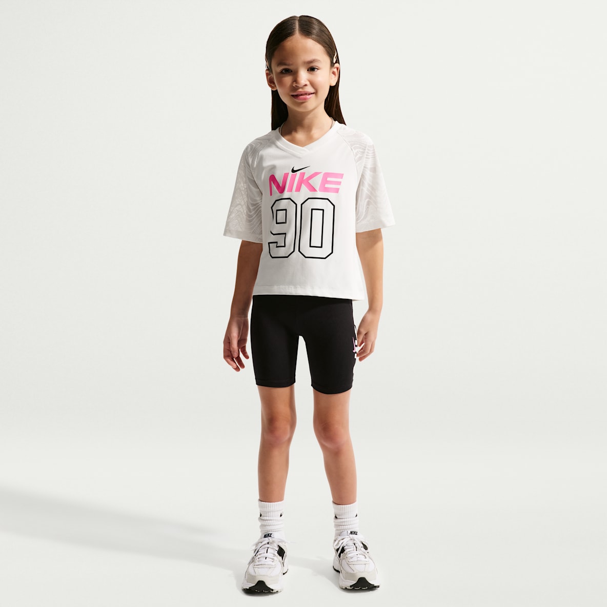Nike Conjunto de dos piezas de shorts de ciclismo Dri-FIT Easy Breezy para niños talla pequeña