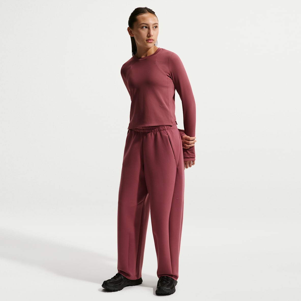 Nike Mavn Girls' Therma-FIT High-Waisted Knit Trousers