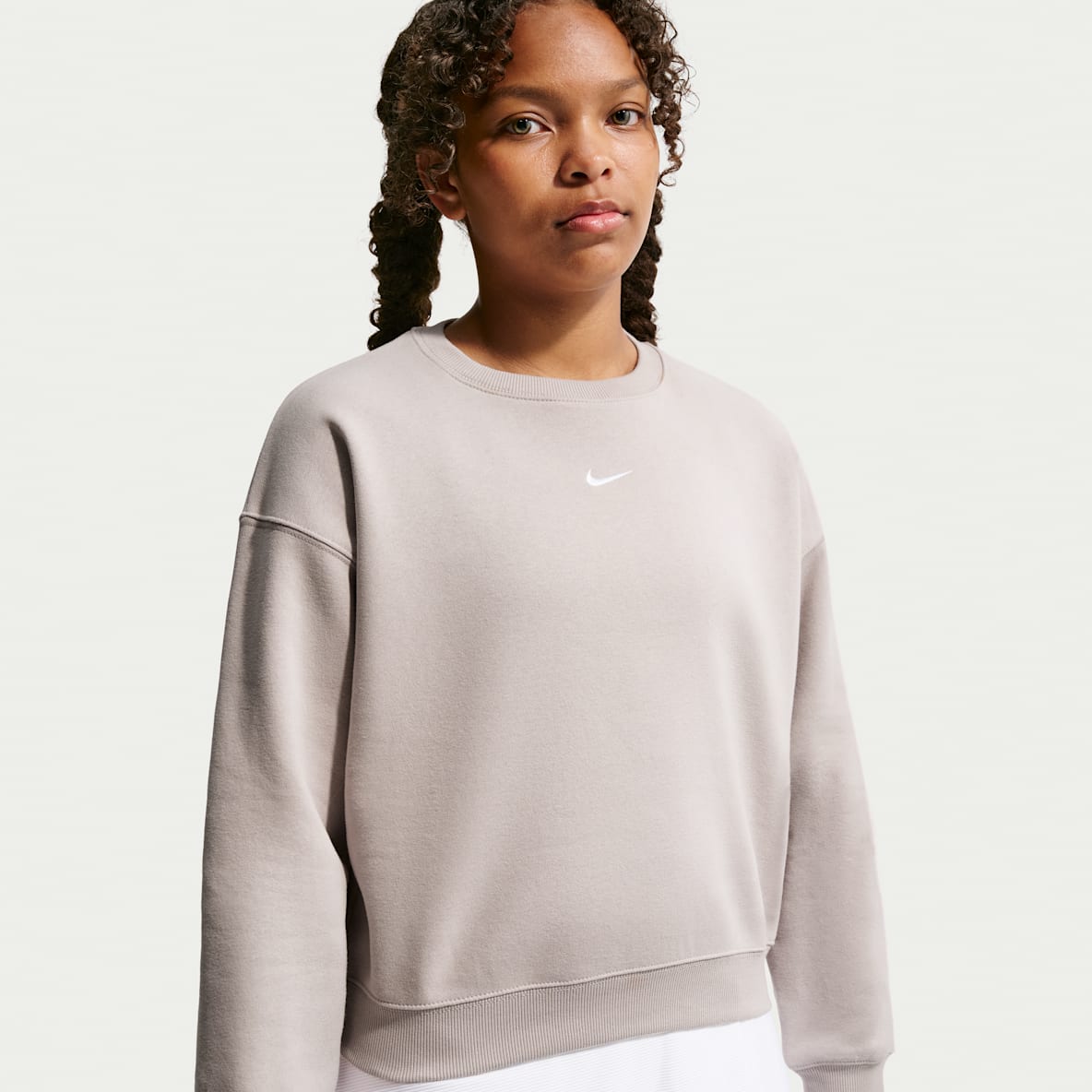Nike Sportswear Studio Girls' Boxy Fleece Crew Neck