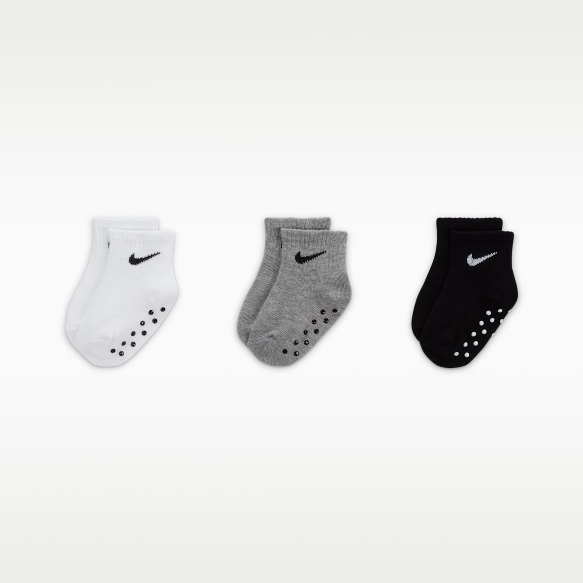 Nike Baby Core Swoosh Gripper Socks (3 Pairs)