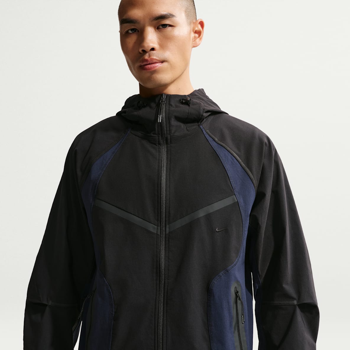 Nike Tech メンズ Dri-FIT ウーブン フルジップ カラーブロック ウィンドランナー ジャケット