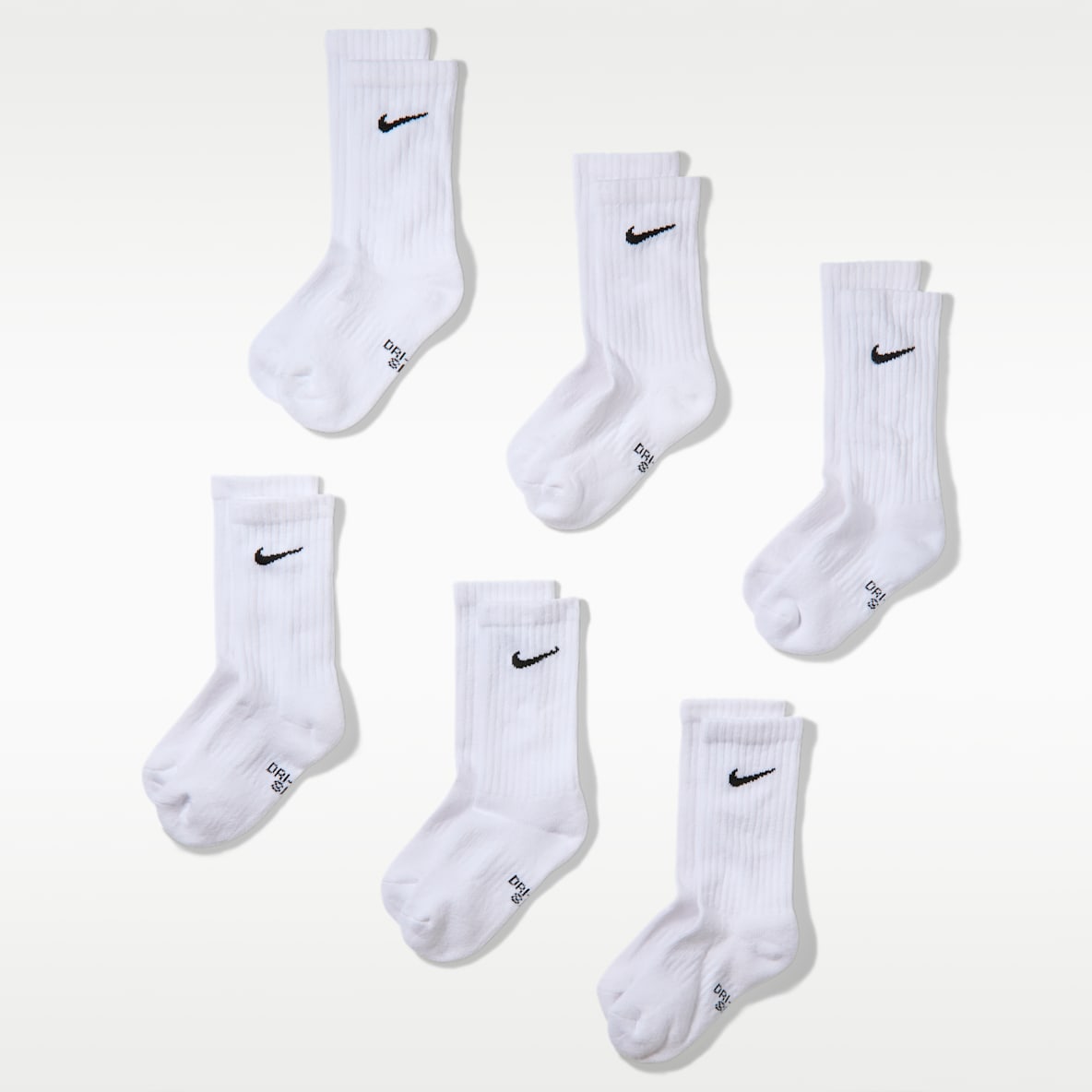 Nike Performance Cushioned Crew Kids' Training Socks (6 Pair)