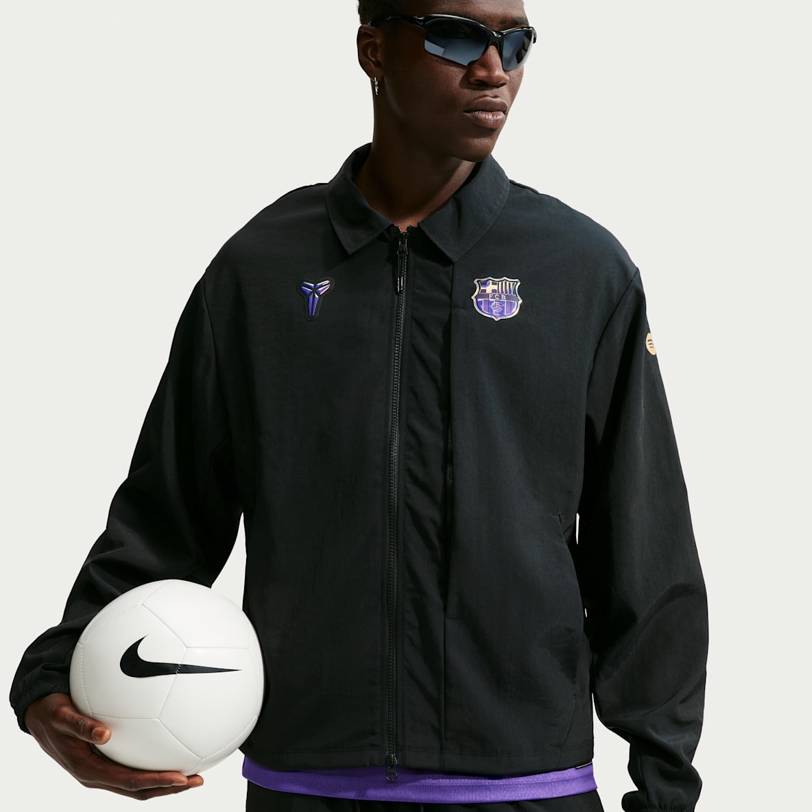 F.C. Barcelona Away Men's Kobe Football Woven Jacket