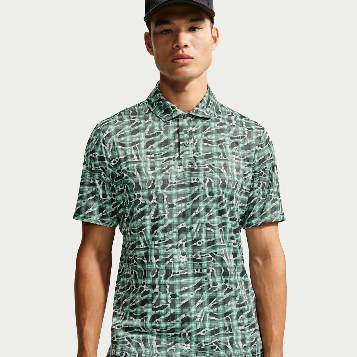 Nike Par Men's Dri-FIT Tartan Camo Print Golf Polo