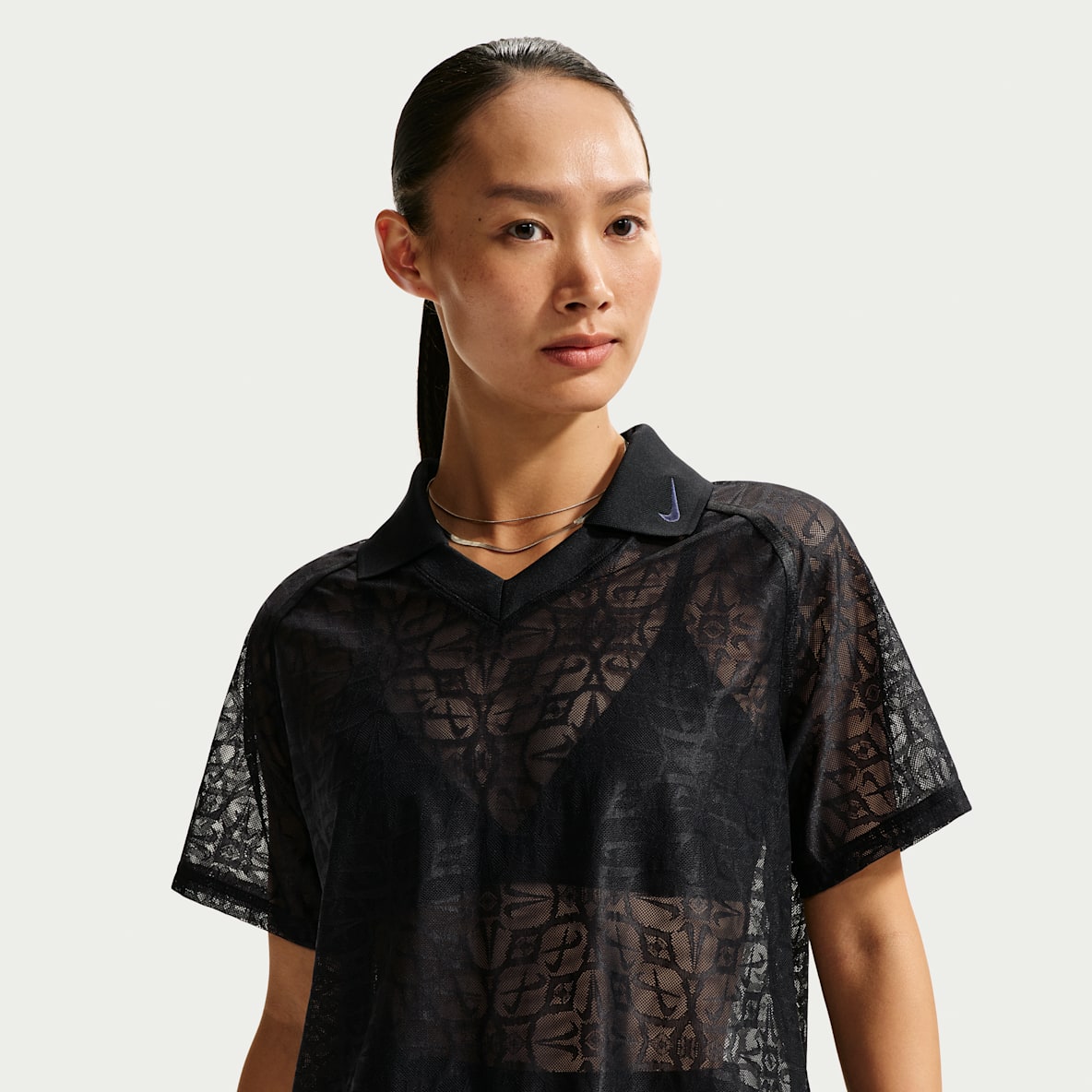 Nike Sportswear Women's Loose Lace Polo Jersey Top