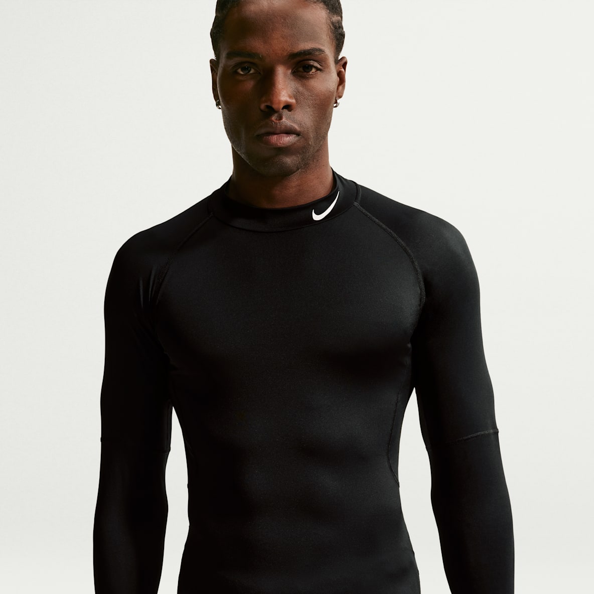 Nike Pro Men's Dri-FIT Fitness Mock-Neck Long-Sleeve Top