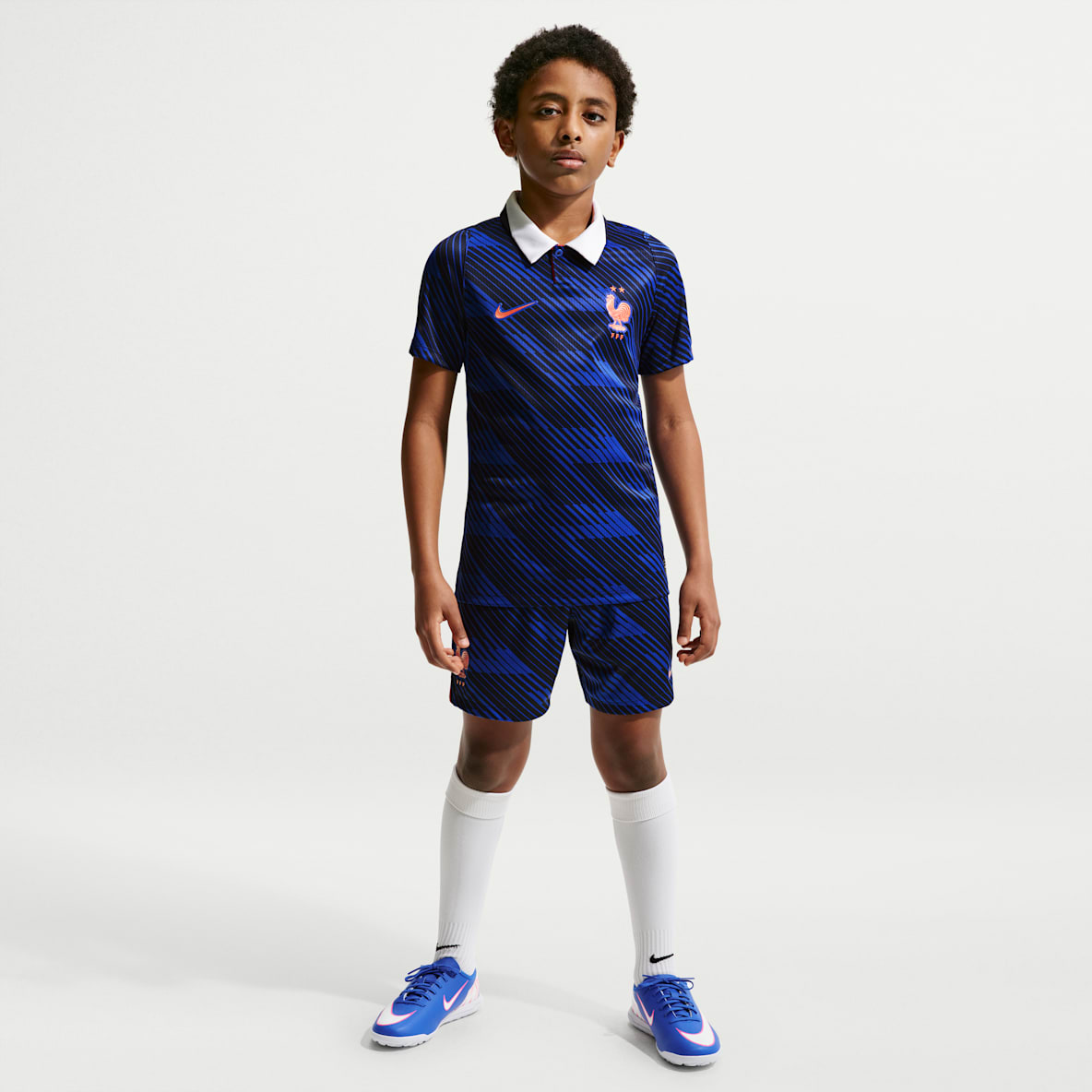 FFF 2026 Stadium Domicile Short de foot Replica Nike Dri-FIT pour ado