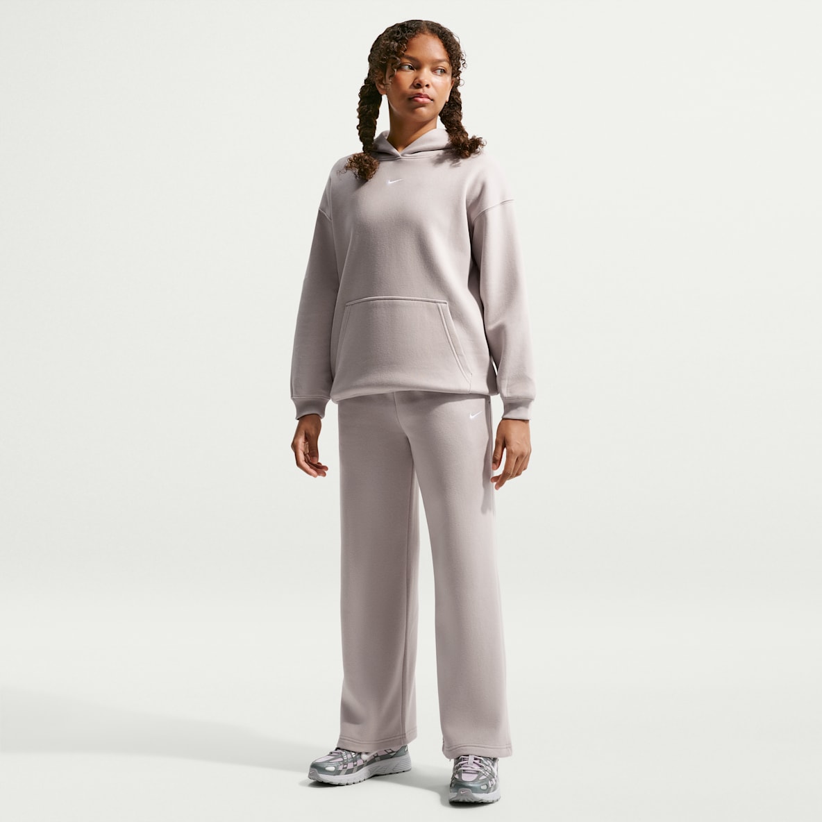 Nike Sportswear Studio Fleece Girls' Open-Hem Pants