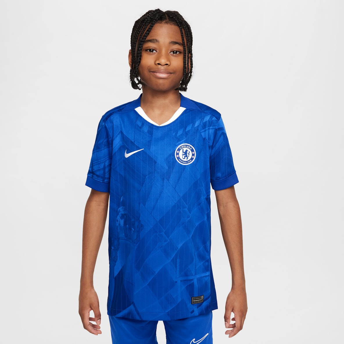 Chelsea F.C. 2025/26 Stadium Home Older Kids' Nike Dri-FIT Football Replica Shirt