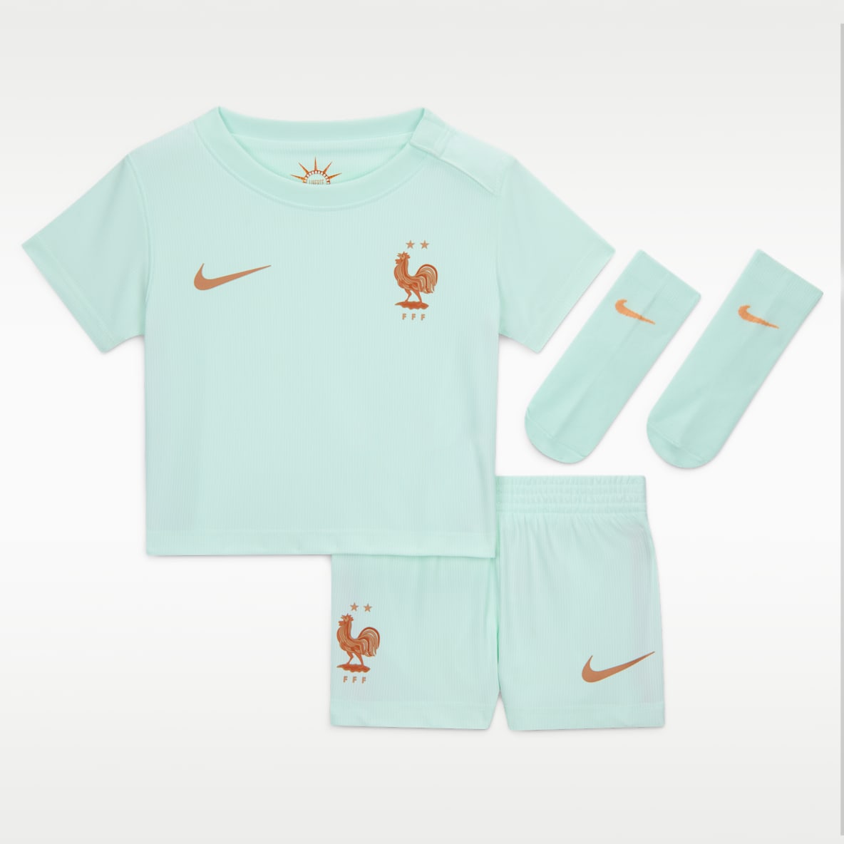 FFF 2026 Stadium Extérieur Ensemble 3 pièces Replica Nike Football pour bébé et tout-petit