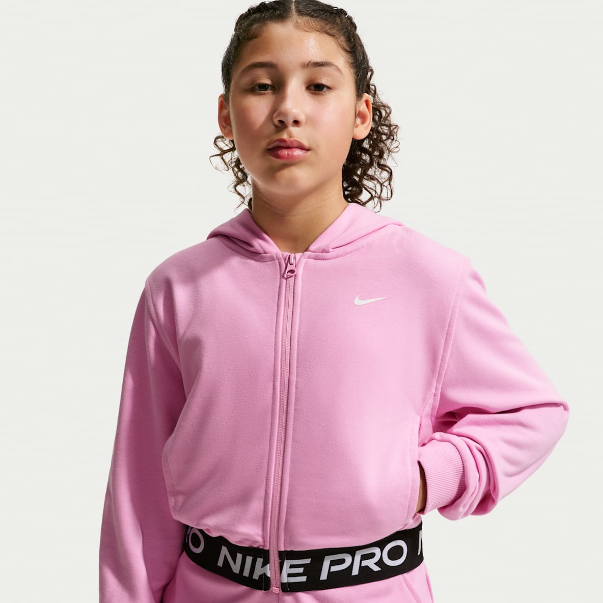 Nike Pro Fleece Older Kids' (Girls') Dri-FIT Full-Zip Hoodie