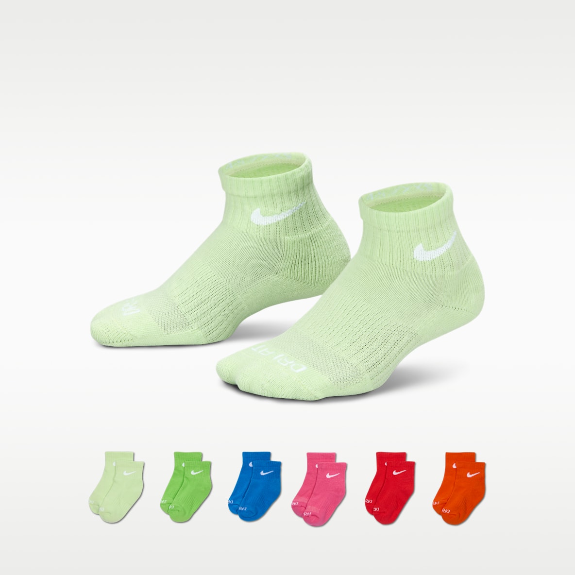 Nike Performance Basics Calcetines al tobillo Dri-FIT para niños (6 pares)