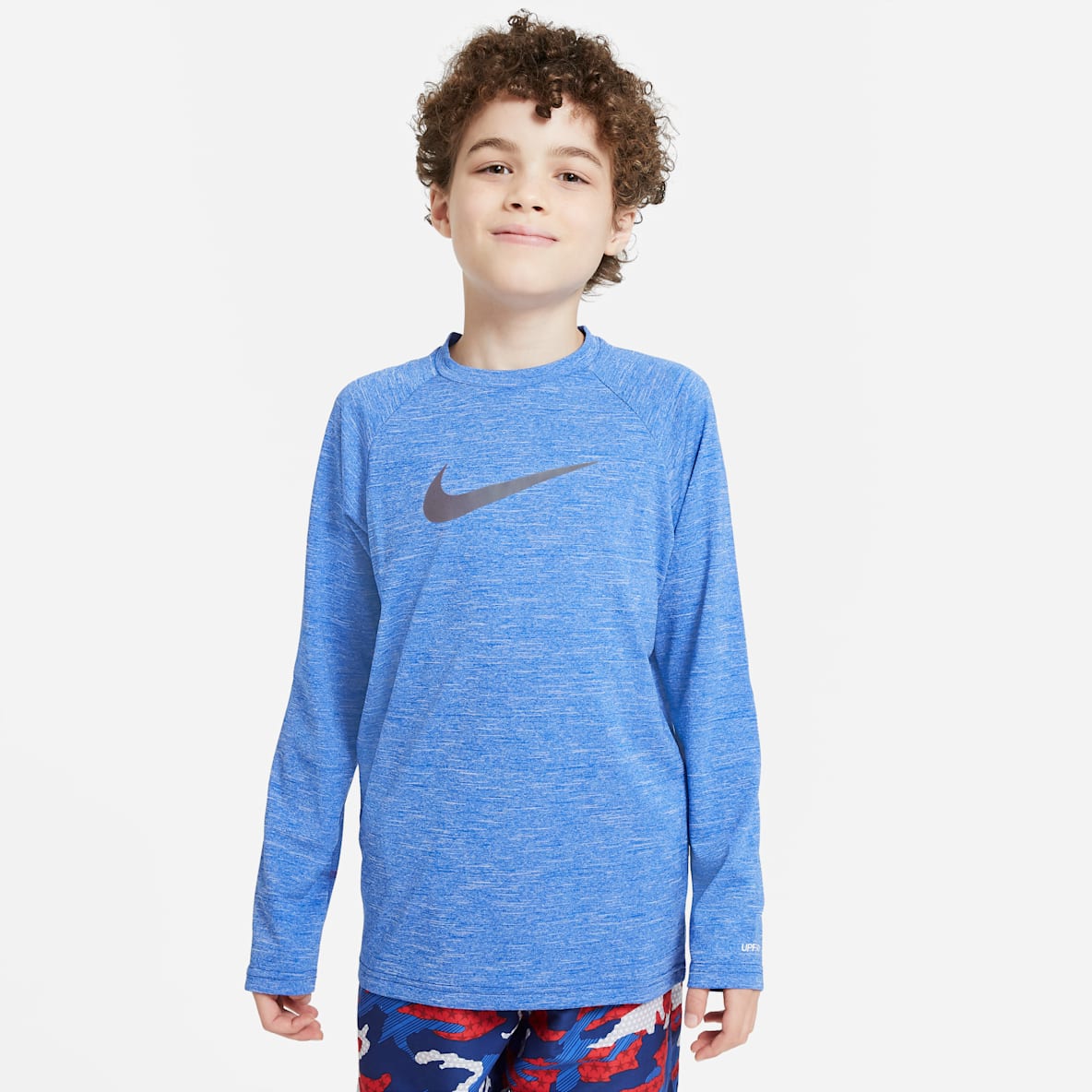 Nike Swim Hydroguard Essential Playera de manga larga Dri-FIT UV para niños talla grande